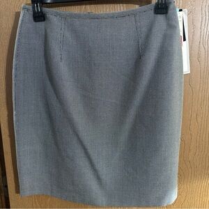 WOMENS MAGGIE LAWRENCE Collection LINED FLANNEL Black White SKIRT SIZE 12 NWT